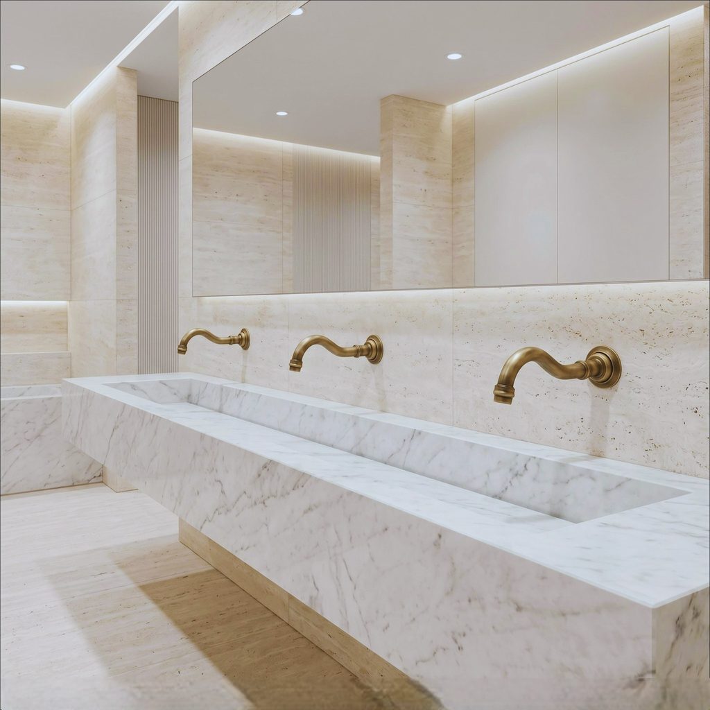 Architecture and engineering environment representing plumbing technical documentation