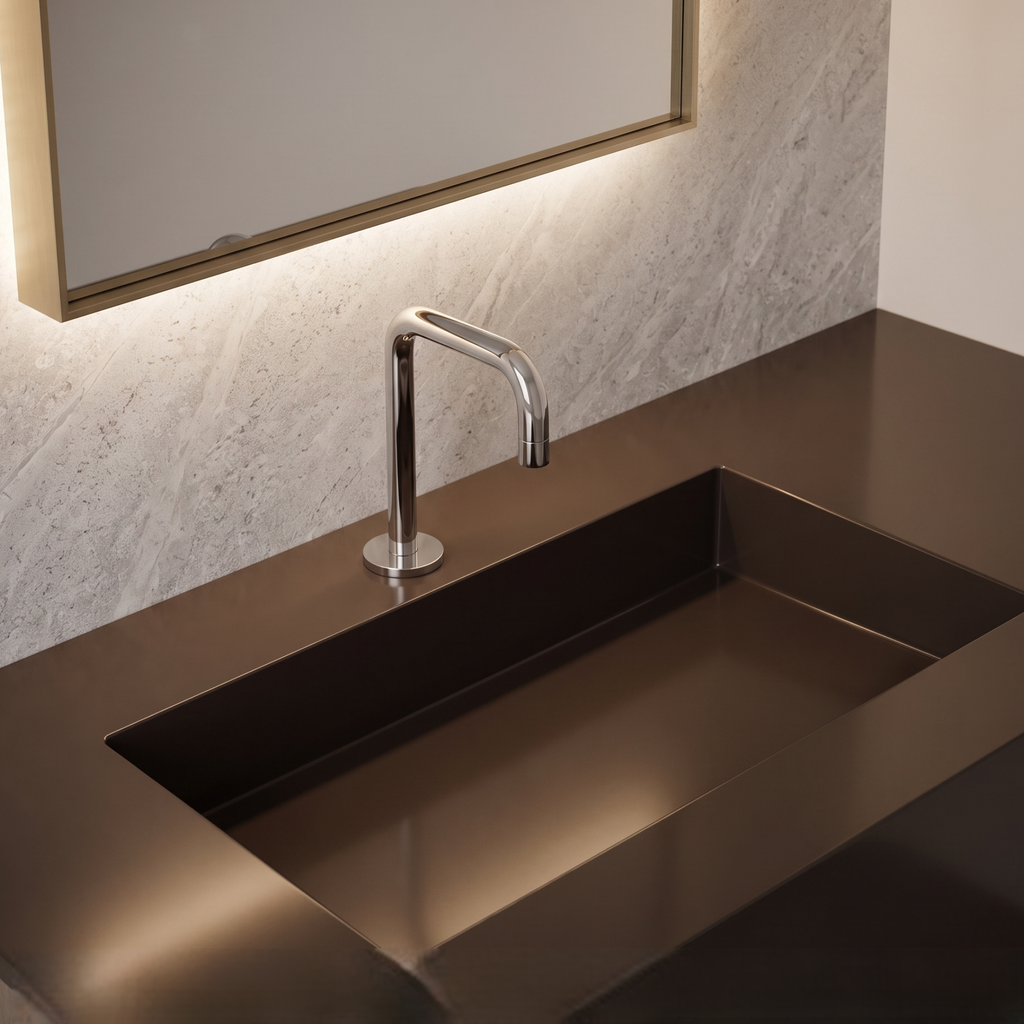 High traffic public facility representing touchless aviation faucet technical research