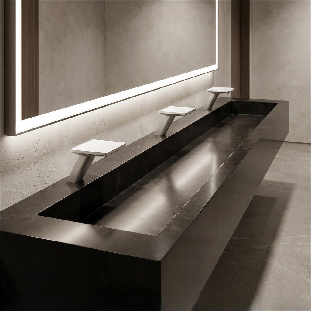 Commercial architecture representing water management