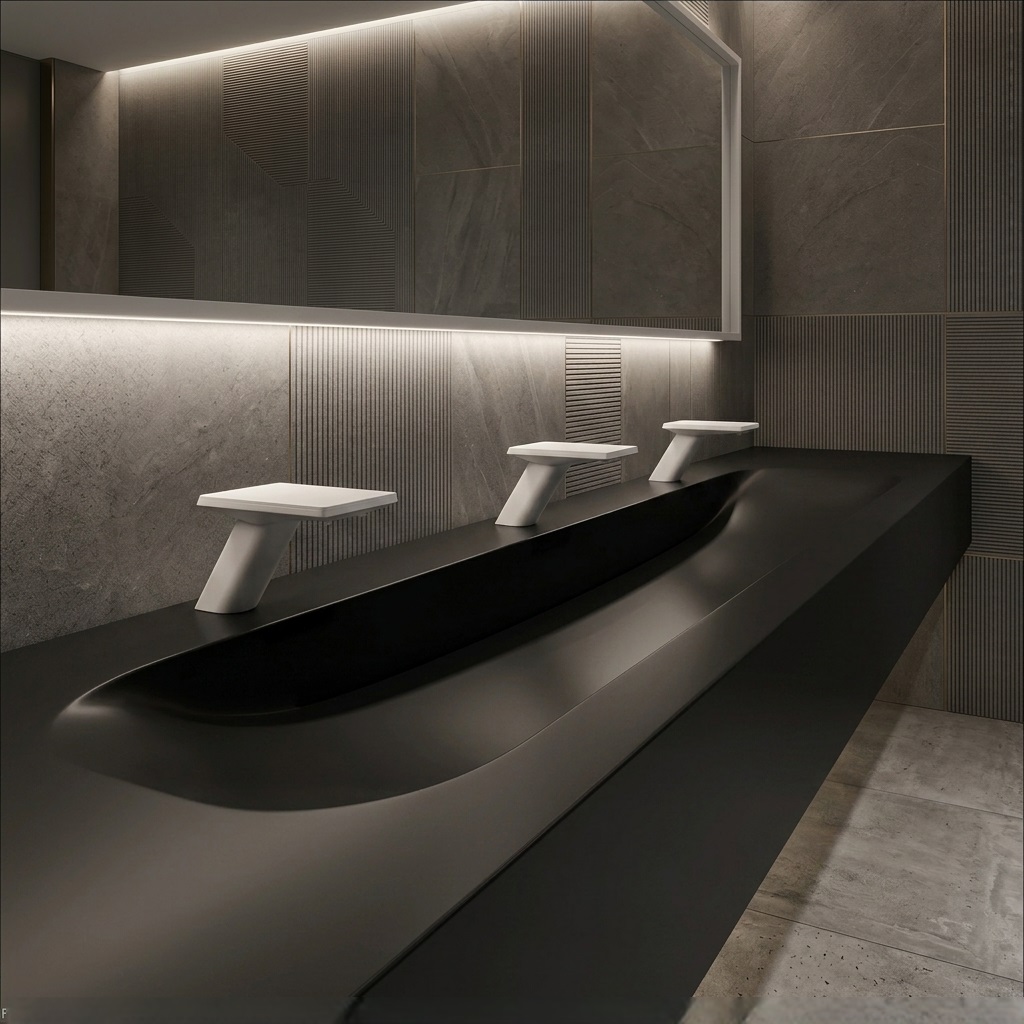 Commercial architecture representing water efficiency and sustainability